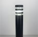 Стильный уличный фонарь в черном корпусе LE25653 1xE27 9x80см Черный 8021 80CM BK (стовп) фото в дизайне экстерьера, фото в живую 6/9