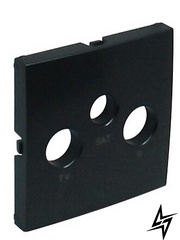 Центральная панель телевизионной розетки Logus 90775 TPM R TV-SAT черная матовая Efapel фото