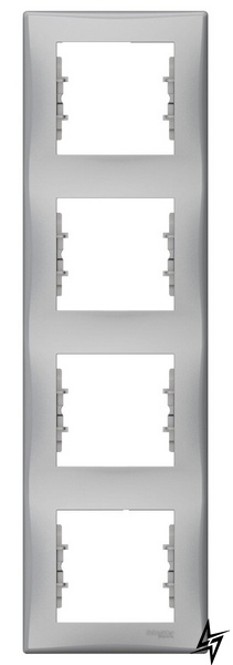 Чотиримісний вертикальна рамка Sedna SDN5802060 (алюміній) Schneider Electric фото