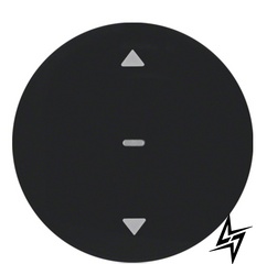 Кнопка для вставки жалюзі R.x 85241131 (чорна) Berker фото
