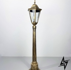Ножка к уличному фонарю золотистого оттенка LE25904 90x90см Золото 600A 900A BG фото в живую, фото в дизайне экстерьера