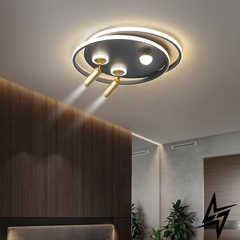 Потолочная люстра LED L23-36561 Черный G568/2+led-k фото в живую, фото в дизайне интерьера