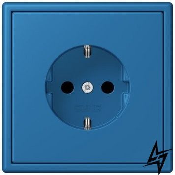 LC1520KI32030 Les Couleurs&reg; Le Corbusier SCHUKO&reg;-розетка з вбудованою підвищеним захистом від дотику bleu ceruleen 31 Jung фото