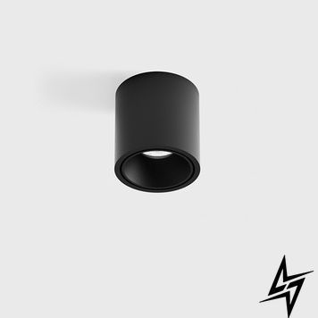 LTX 02.0800.10.930.BK Накладной потолочный светильник ROLL, D95мм, H100мм, BRIDGELUX LED 9W, 820Lm, 3000K, 50&deg;, CRI>90, 250mA, 220V-240V, IP44, черный фото