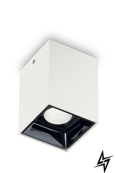 Точечный накладной светильник Ideal Lux Nitro 10W Square Bianco 206035 ЛЕД 22935 фото в живую, фото в дизайне интерьера