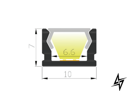 LED-профіль ALUMLED з розсіювачем 3м LP10071_3 фото