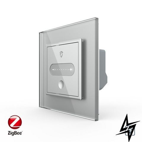 Умный сенсорный диммер слайдер ZigBee Livolo серый (VL-C7FC1DZ-2IP) фото