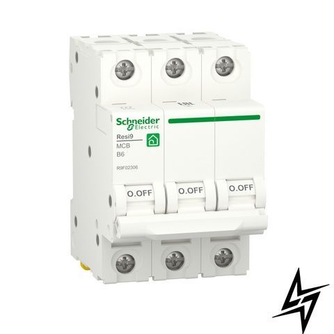 Автоматичний вимикач Schneider Electric R9F02306 Resi9, 3P, 6 А, B, 6 кА фото