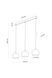 Люстра TK Lighting Zoe 10169 на 3 лампи E27 чорний 125 &times; 81 &times; 17 см - зображення 10