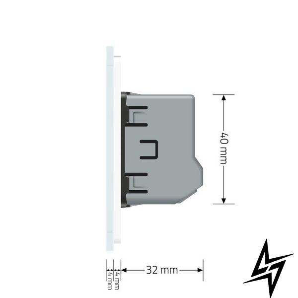 Умный сенсорный диммер Livolo белый ZigBee (VL-C7FC1D2Z-2GWP) VL-C7FC1D2Z-2GWP фото