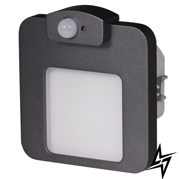 Настінний світильник Ledix Moza 01-212-32 врізний Графіт 3100K 14V з датчиком LED LED10121232 фото наживо, фото в дизайні інтер'єру