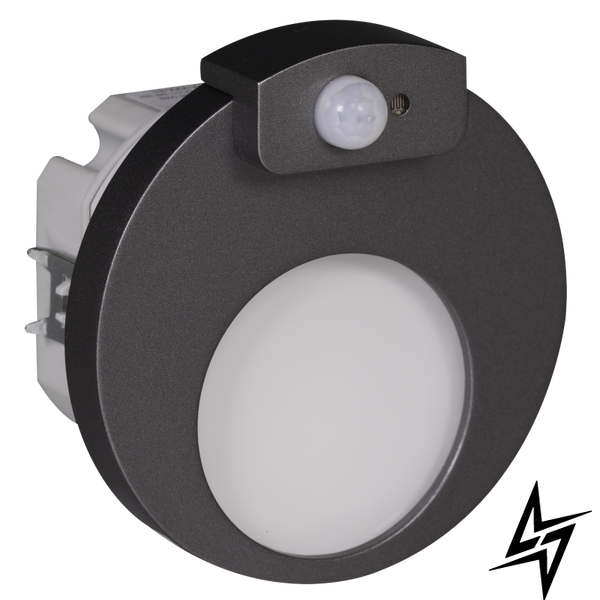 Настенный светильник Ledix Muna 02-222-32 врезной Графит 3100K с датчиком ЛЕД LED10222232 фото в живую, фото в дизайне интерьера
