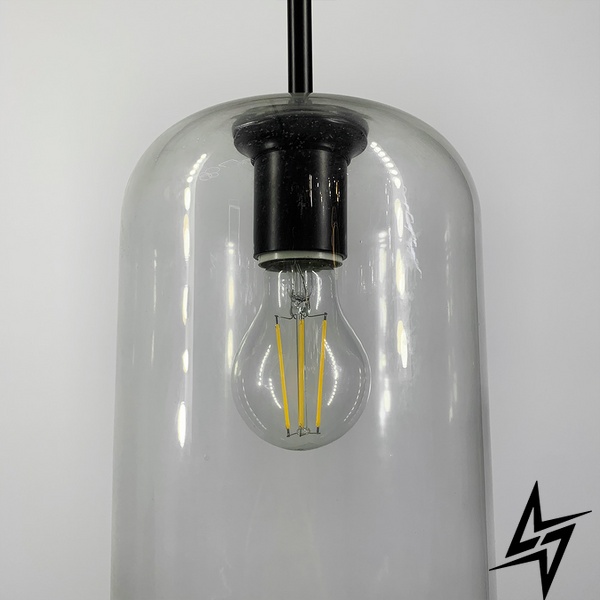 Подвесной светильник с прозрачным удлиненным плафоном LE29889 15x50см Черный/Прозрачный AA 359/150 фото в живую, фото в дизайне интерьера
