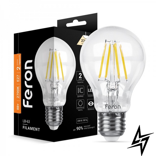 ЛЕД лампа Feron 25631 Filament E27 8W 2700K 6x10,8 см фото