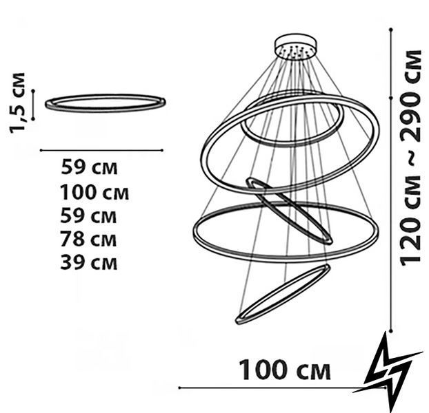 Люстра Friendlylight Ring FL5124 хром 3000 K FL5124 фото