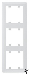 Рамка 3-кратная WL5130 Lumina-Soul, вертикальная, белая, Hager фото
