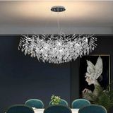 Изысканная серебряная люстра DIAMINA с хрустальными камнями &Oslash; 100 см 33007-1000 CH фото