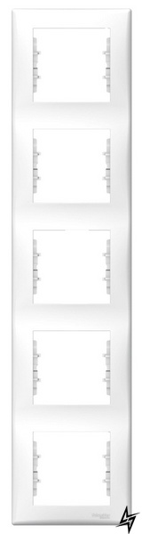 Пятиместная вертикальная рамка Sedna SDN5801521 (белая) Schneider Electric фото