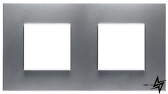Двухместная рамка Zenit N2272 PL (серебро) 2CLA227200N1301 ABB фото