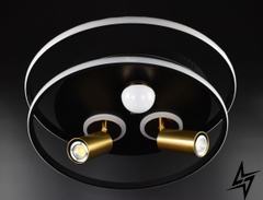 Стельова люстра LED Luxcel 23-36562 Чорний G568/2-led фото наживо, фото в дизайні інтер'єру
