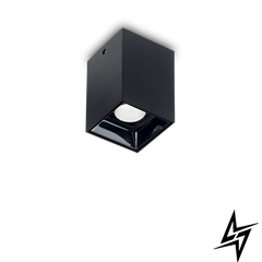 Точковий накладний світильник Ideal Lux Nitro 10W Square Nero 206042 LED 23032 фото наживо, фото в дизайні інтер'єру