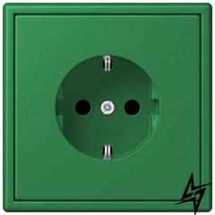LC1520KI32050 Les Couleurs® Le Corbusier SCHUKO®-розетка со встроенной повышенной защитой от прикосновения vert fonce Jung фото