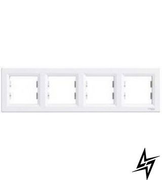 Рамка 4-местная горизонтальная белая Schneider Electric Asfora EPH5800421 фото