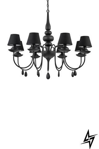 Люстра Ideal Lux Blanche 111896 черная 8&times;E14 111896 фото