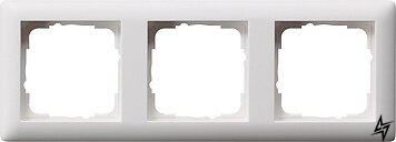 021304 Рамка Standard 55 Білий матовий 3-постова Gira фото