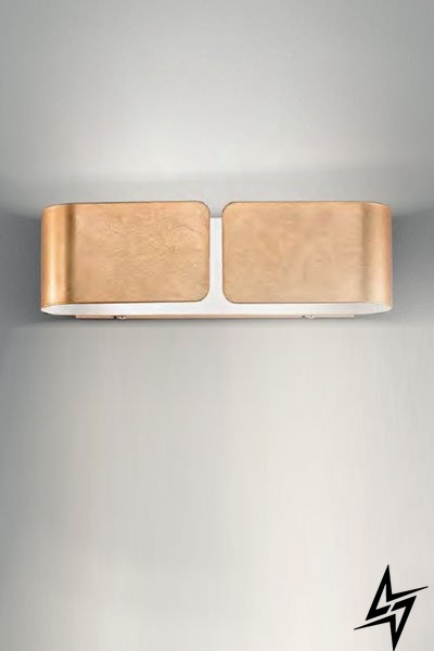 Декоративная подсветка Ideal Lux Clip Ap2 Mini Oro 91129 67445 фото в живую, фото в дизайне интерьера