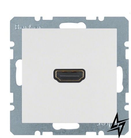 HDMI-розетка Berker S.1 3315438989 біла глянцева фото