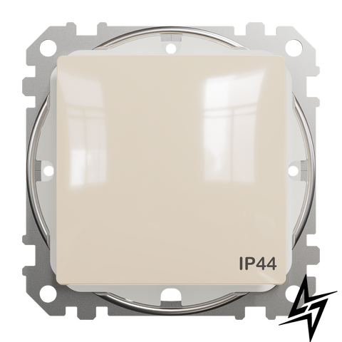 1-клавишный проходной выключатель Schneider Electric SDD212106 Sedna Design, бежевый, глянцевый, IP44 фото