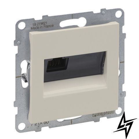 Комп'ютерна розетка RJ45 Legrand 721250 Suno, слонова кістка, глянцева, RJ45 UTP 721250 фото