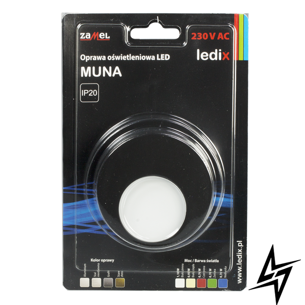 Настенный светильник Ledix Muna 02-221-62 врезной Черный 3100K ЛЕД LED10222162 фото в живую, фото в дизайне интерьера