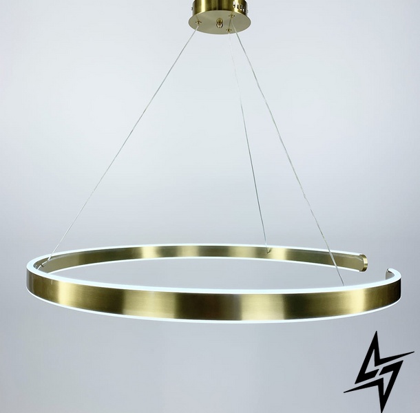 Подвесной светильник Spiral Rings LE30772 LED 48W 3000-6000K 60x60см Латунь A 247 фото в живую, фото в дизайне интерьера