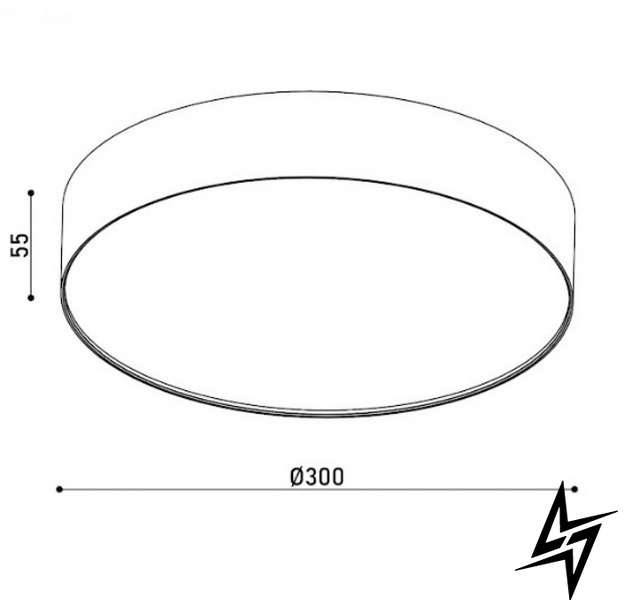 Світильник постільний MONZA KLOODI KD-MONZA300 36W 4К WH LED  фото наживо, фото в дизайні інтер'єру