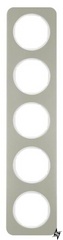 П'ятимісна рамка R.1 10152114 (нержавіюча сталь / полярна білизна) Berker фото