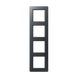4-постова рамка JUNG AF584BFANM A Flow, антрацитова матова AF584BFANM - зображення 1