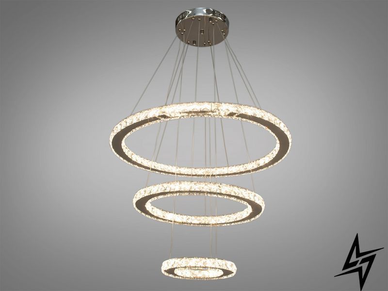 Завораживающая Подвесная хрустальная LED люстра 80 Вт хром Zimida 26-20098 26-20098 фото
