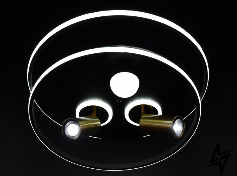 Потолочная люстра LED L23-36562 Черный G568/2-led фото в живую, фото в дизайне интерьера