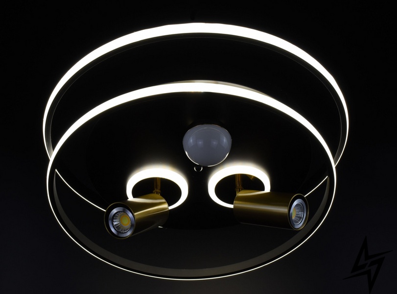 Стельова люстра LED L23-36562 Чорний G568/2-led фото наживо, фото в дизайні інтер'єру