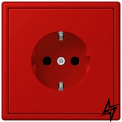LC1520KI32090 Les Couleurs® Le Corbusier SCHUKO®-розетка со встроенной повышенной защитой от прикосновения rouge vermillon 31 Jung фото
