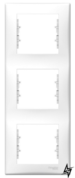 Трехместная вертикальная рамка Sedna SDN5801321 (белая) Schneider Electric фото