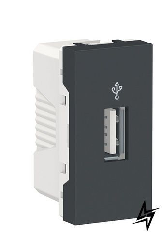 Розетка USB NU342954 для передачі даних 1М антрацит Unica New Schneider Electric фото
