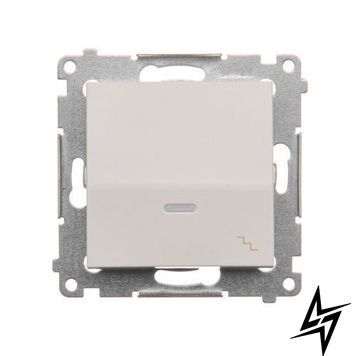 Вимикач сходовий з підсвіткою (модуль) 10A швидкий монтаж білий Simon 54 DW6L.01/11 фото