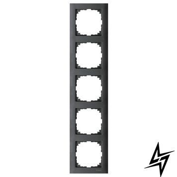 Рамка 5-постовая антрацит M-PURE Merten MEG4050-3614 фото
