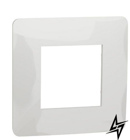 Однопостовая рамка глянцевая Unica New Studio NU200218 белая Schneider Electric фото