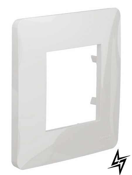 Однопостова рамка глянцева Unica New Studio NU200218 біла Schneider Electric фото
