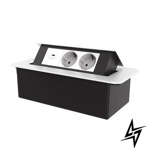 Мебельная розетка с плавным открытием, USB Type-C Power Delivery 45W Livolo белая (VL-SHS013-TC-UC45W-WP-W) фото