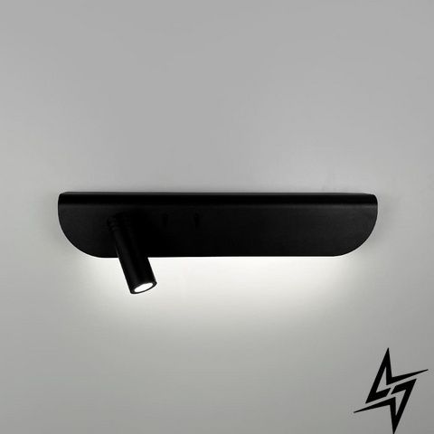 Бра левое с черным корпусом с спотом и выключателем 36&times;12 см 26-6139 WJ029/2 L BK (лівий) фото